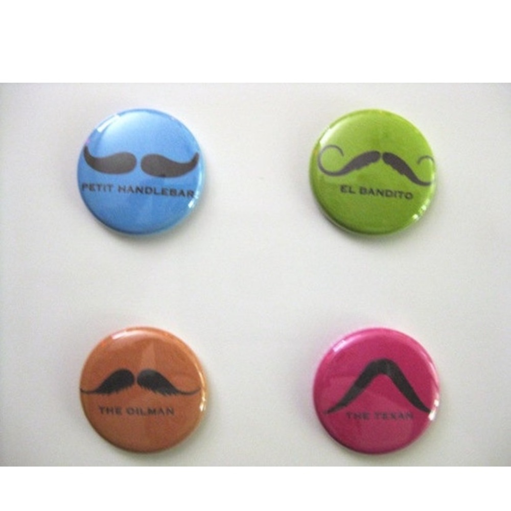 Humorous, Colorful Mustache Magnets - Picture 4 of 5